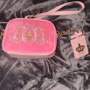 Juicy Couture Pink and Gold Crossbody Bag